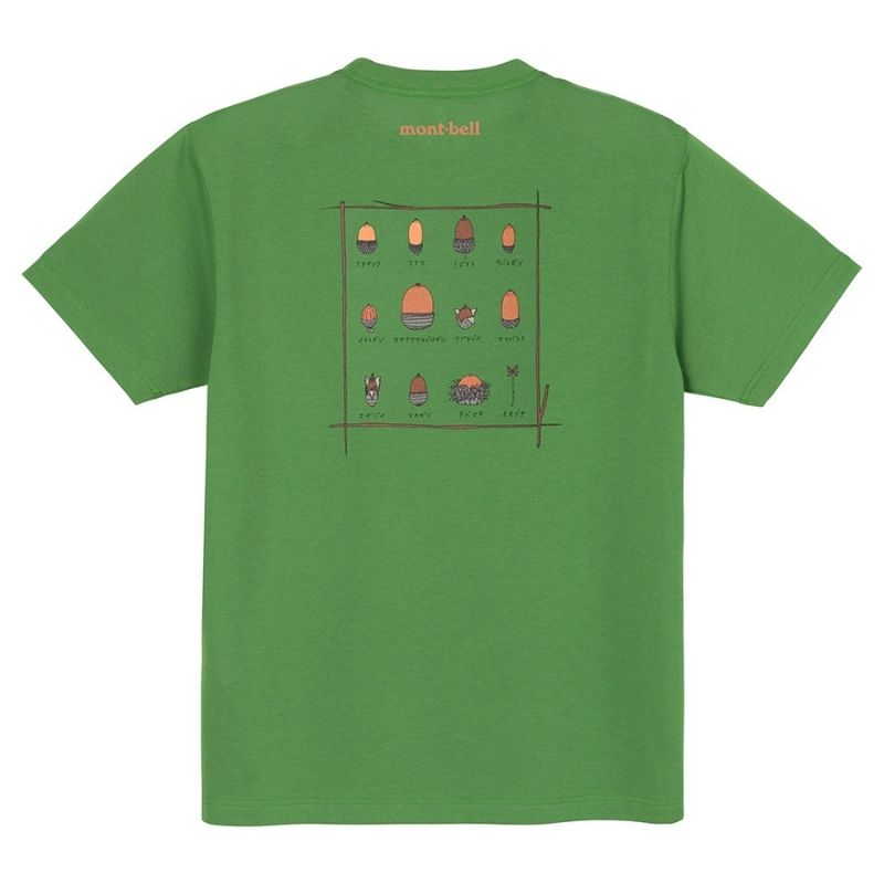 Montbell T-Shirt Unisex Wickron T Acorns - Green