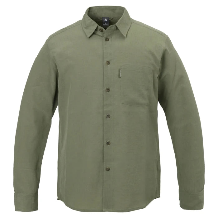 Montbell Men's Wickron Breeze Long Sleeve Shirt in Khaki