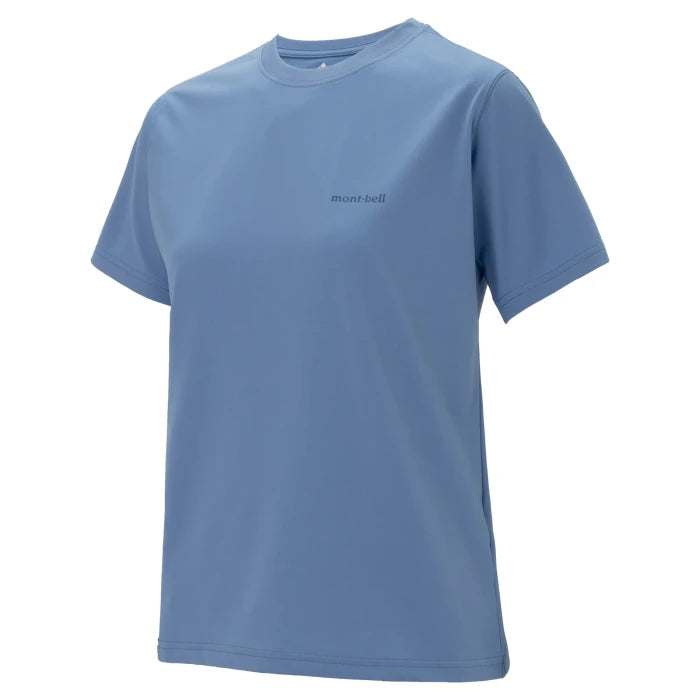 Montbell T-Shirt Women's Wickron UV-TECT T UPF 50+ in Blue