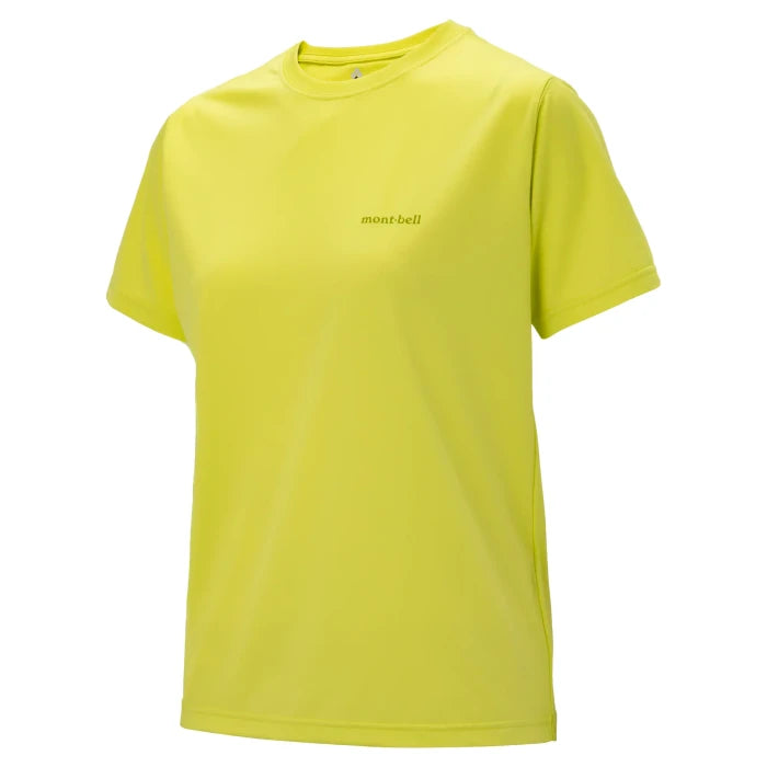 Montbell T-Shirt Women's Wickron UV-TECT T UPF 50+ in Yellow