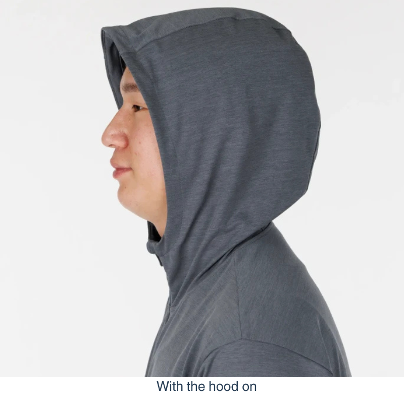 Adaptive protection for every trail: The WIC. UV-TECT Full-Zip Hoodie features a high-coverage hood and thumb-hole cuffs, offering a seamless barrier against UV rays in a lightweight, breathable silhouette.