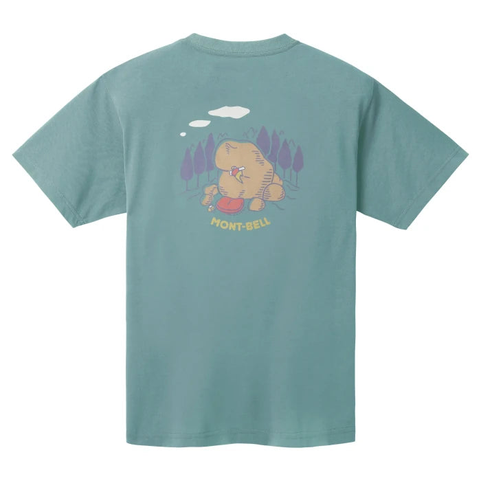 Montbell T-Shirt Unisex Wickron T Bouldering in Light Blue