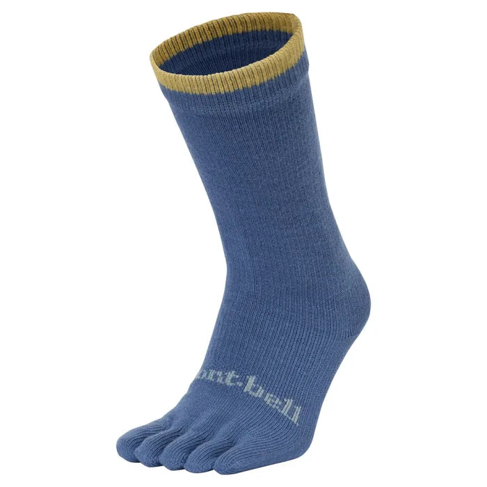 Montbell Women's Wickron Travel 5 Toe Socks in Blue