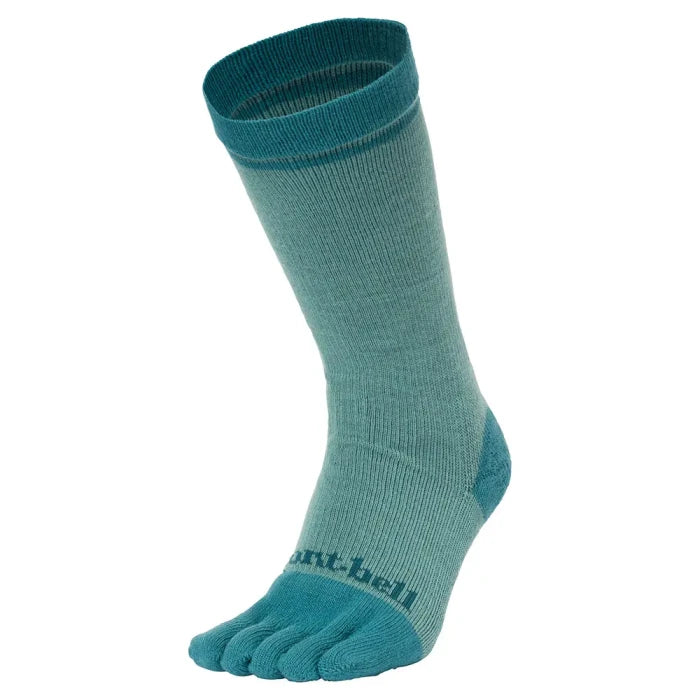Montbell Women's Wickron Walking 5 Toe Socks in Turquoise