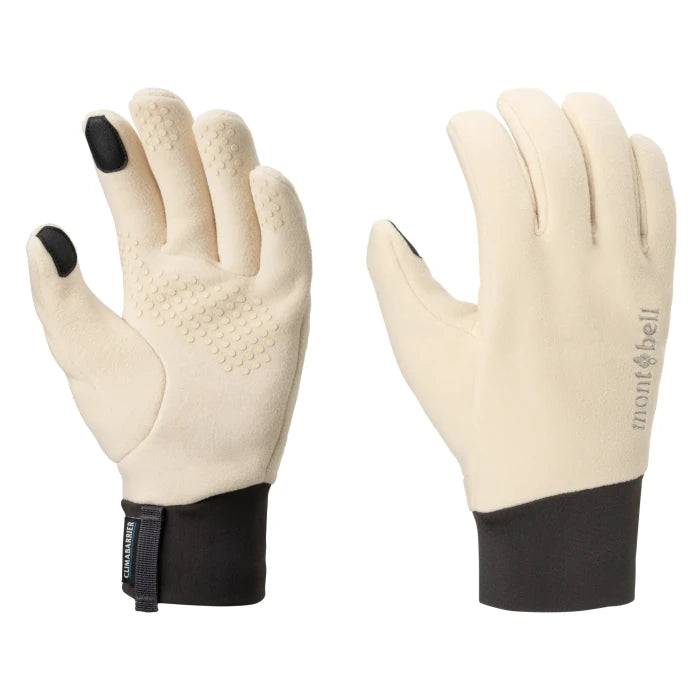 Montbell Women's CLIMABARRIER Trekking Thermal Gloves in Ivory