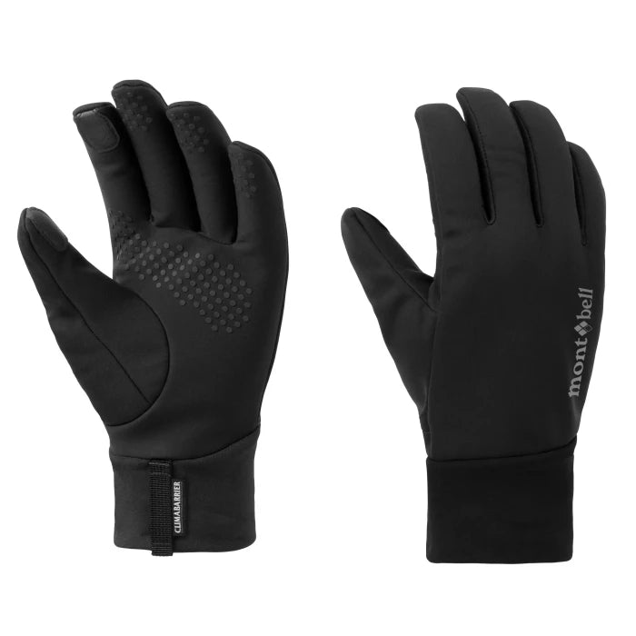 Montbell Men's CLIMABARRIER Trekking Gloves in Black