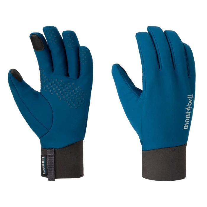 Montbell Women's CLIMABARRIER Trekking Gloves in Blue Green