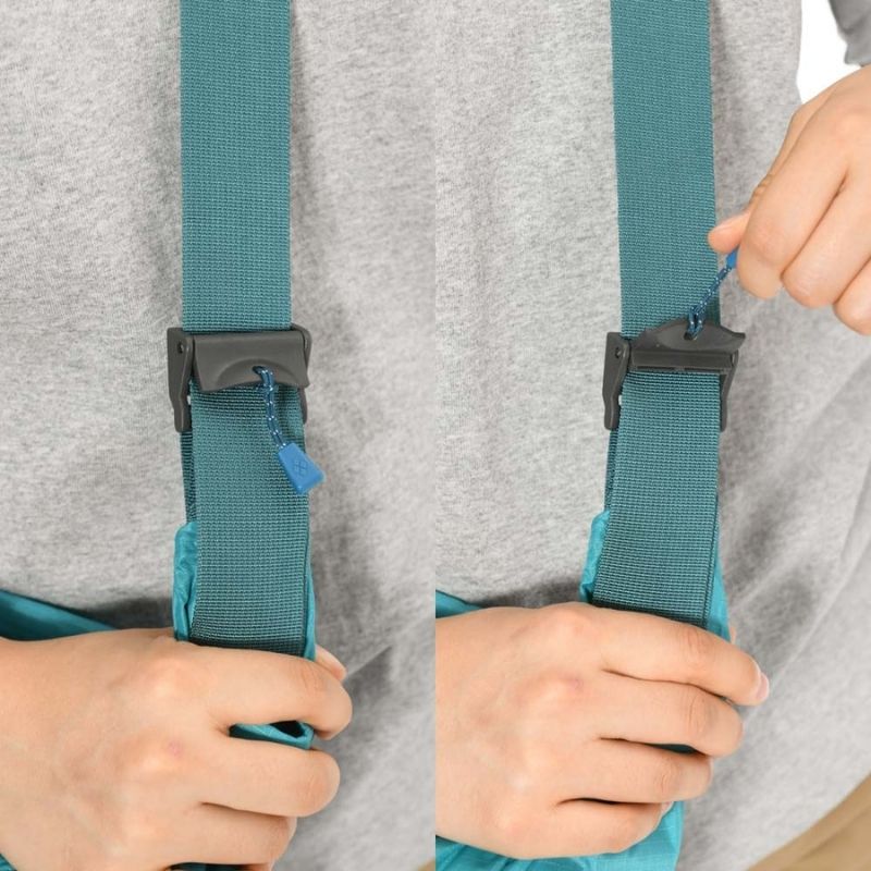 Montbell Pocketable Light Shoulder Bag S 5.5L NAVY Turquoise Blue - Casual Foldable
