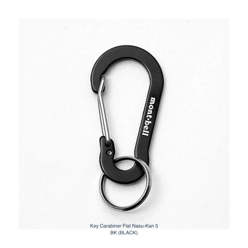 Montbell Key Carabiner Flat Nasu-Kan size 5 in black