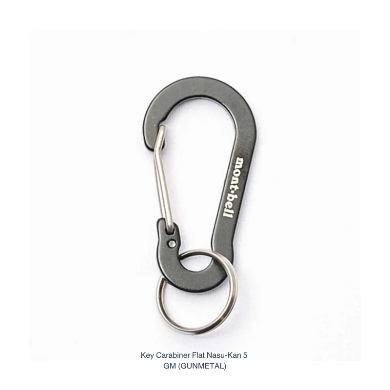 Montbell Key Carabiner Flat Nasu-Kan size 5 in gunmetal