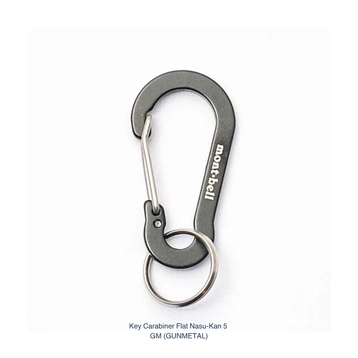 Montbell Key Carabiner Flat Nasu-Kan size 5 in gunmetal