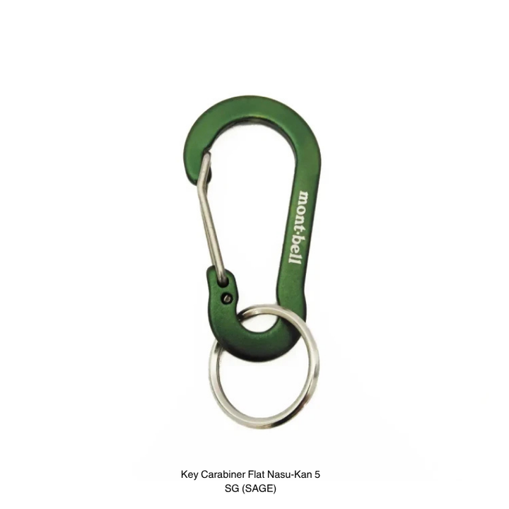 Montbell Key Carabiner Flat Nasu-Kan size 5 in sage