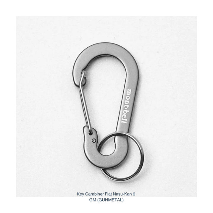 Montbell Key Carabiner Flat Nasu-Kan size 6 in gunmetal
