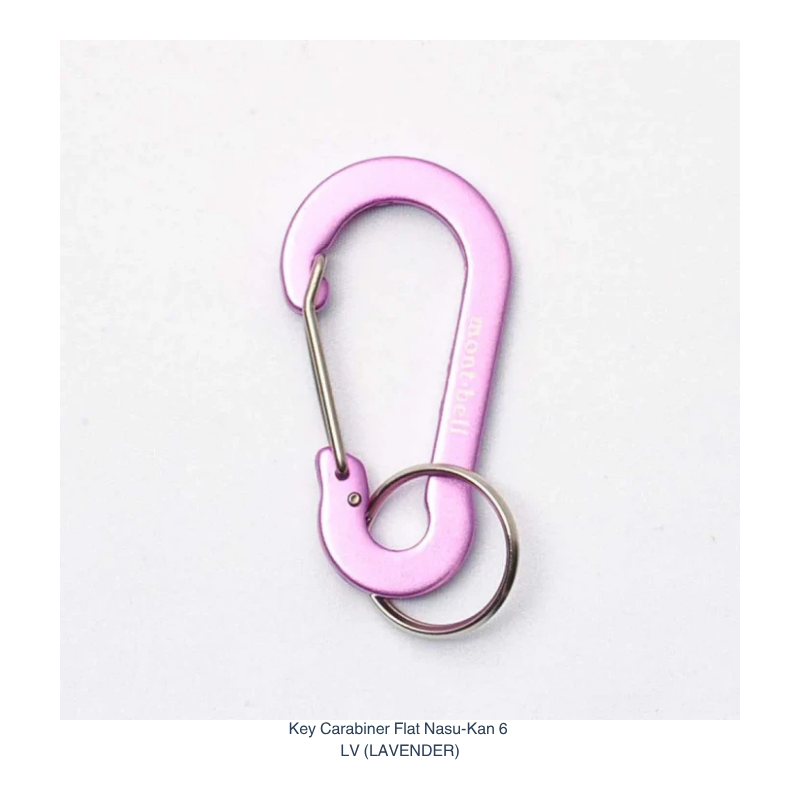 Montbell Key Carabiner Flat Nasu-Kan size 6 in lavender