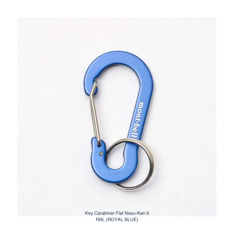 Montbell Key Carabiner Flat Nasu-Kan size 6 in royal blue