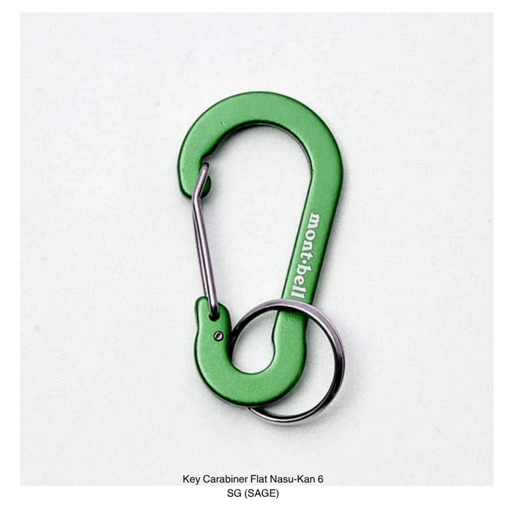 Montbell Key Carabiner Flat Nasu-Kan size 6 in sage