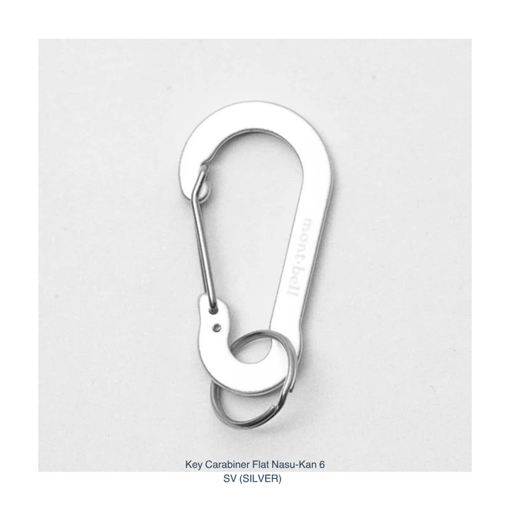 Montbell Key Carabiner Flat Nasu-Kan size 6 in silver