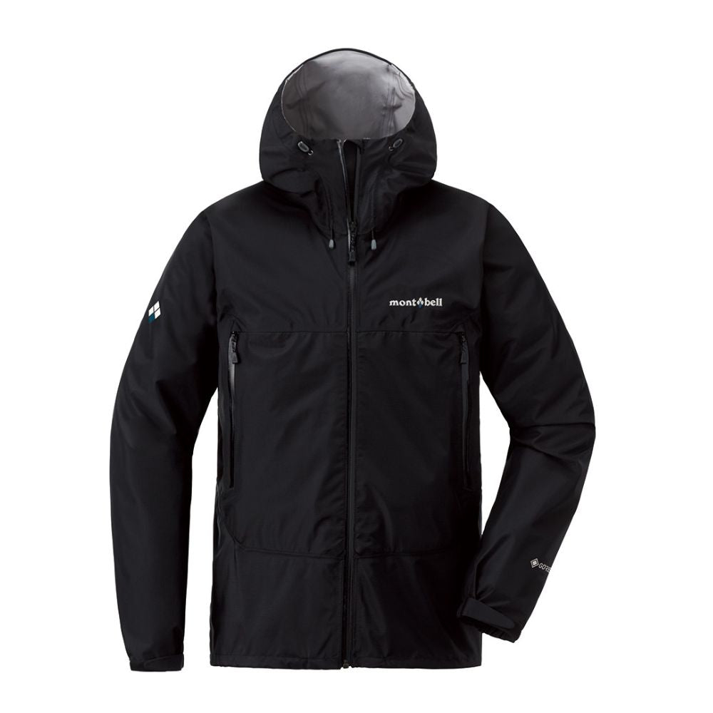 Montbell Men's GORETEX Rain Jacket Rain Dancer Hooded - BLACK