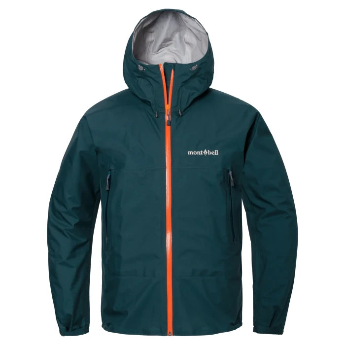 Montbell Rainwear Men's Storm Cruiser Jacket DRY-TEC K-Mono CUT in Blue Green