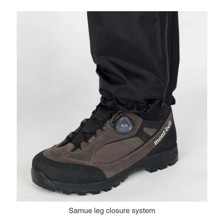 Reliable weather defense: The men's Rain Hiker Pants utilize DRYTEC® technology and articulated tailoring to keep you dry and moving freely through the toughest trail conditions.