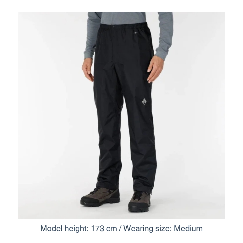 Reliable weather defense: The men's Rain Hiker Pants utilize DRYTEC® technology and articulated tailoring to keep you dry and moving freely through the toughest trail conditions.