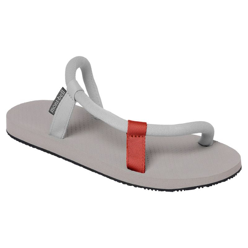 gray sock on sandals