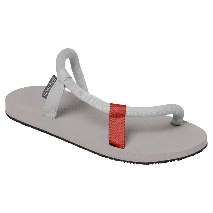gray sock on sandals