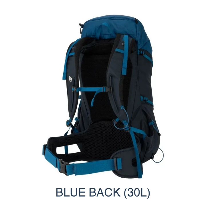 The gold standard of trail versatility: The Trekking Pack 30/40 combines a rugged Ballistic® Nylon exterior with a highly breathable, adjustable harness for precision comfort on any terrain.