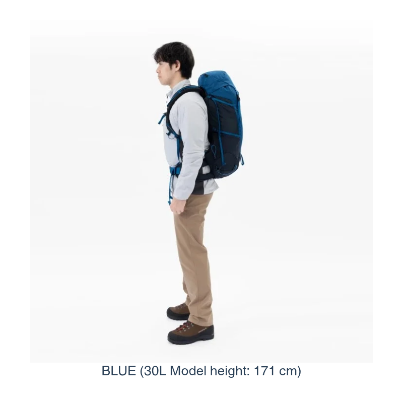The gold standard of trail versatility: The Trekking Pack 30/40 combines a rugged Ballistic® Nylon exterior with a highly breathable, adjustable harness for precision comfort on any terrain.
