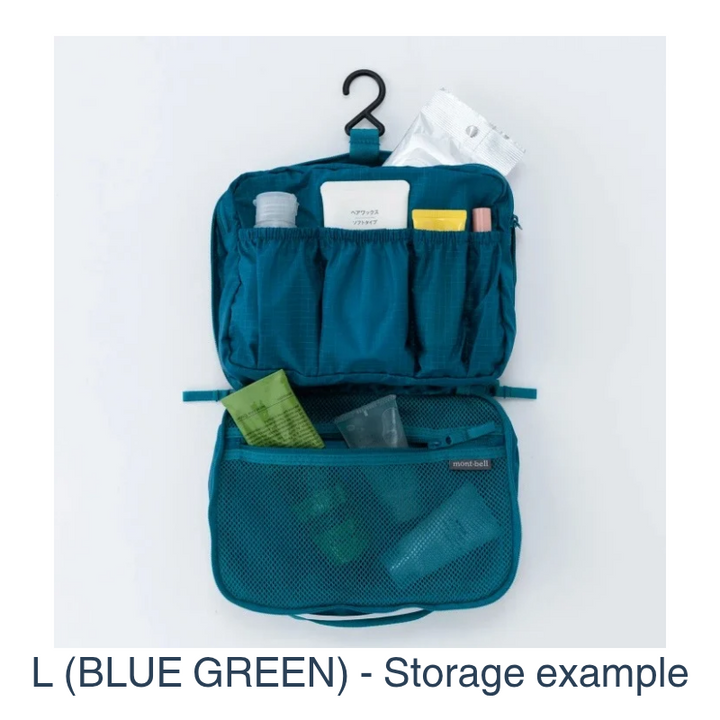 Vertical efficiency for the modern nomad: The Travel Kit Pack (M/L) unfurls to create a tiered workstation, keeping your daily essentials organized and off damp surfaces.