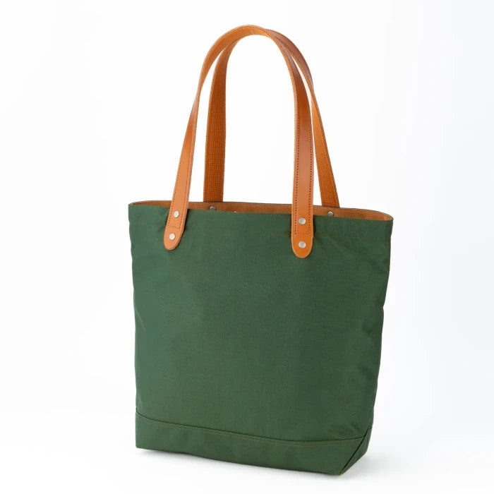 Montbell Rambler Tote in dark green, side view