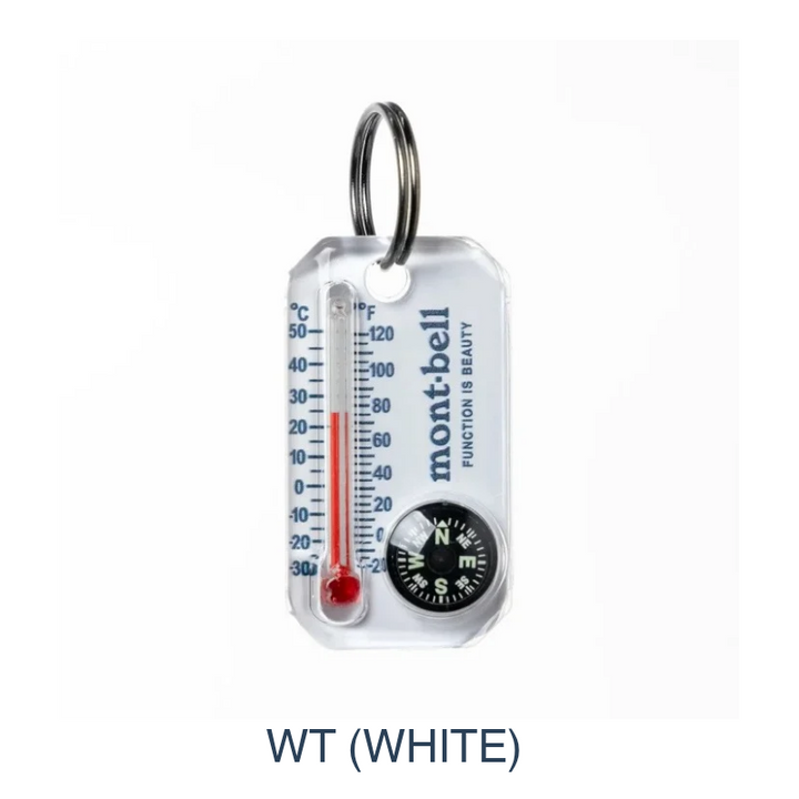 Small size, big intelligence: The Therm-O-Compass provides essential orientation and temperature data in a rugged, luminous, and featherweight zipper-pull format.