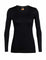 icebreaker Merino Base Layer Women's 200 Oasis Long Sleeve Crewe - Black Topaz
