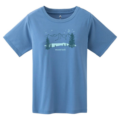 Montbell T-Shirt Women's Wickron T Blue Lake - Everyday Hiking Trekking Firstlayer UV Cut