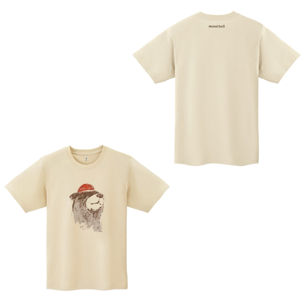 Montbell T-Shirt Unisex Pear Skin Cotton T Bear - Ivory