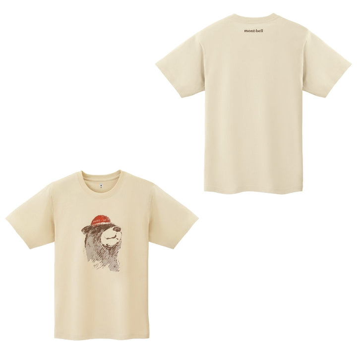 Montbell T-Shirt Unisex Pear Skin Cotton T Bear - Ivory