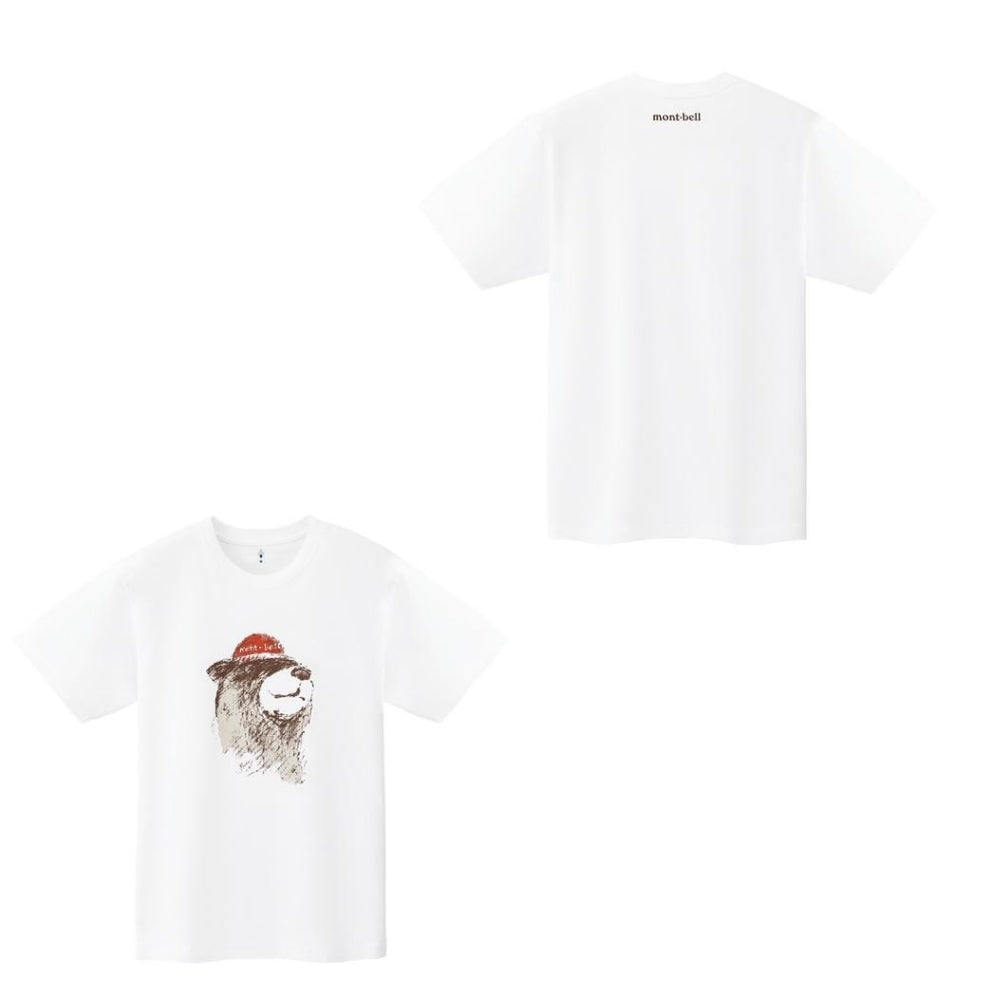 Montbell T-Shirt Unisex Pear Skin Cotton T Bear - Ivory