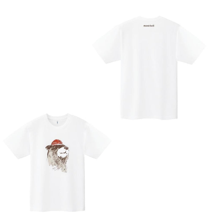 Montbell T-Shirt Unisex Pear Skin Cotton T Bear - Ivory
