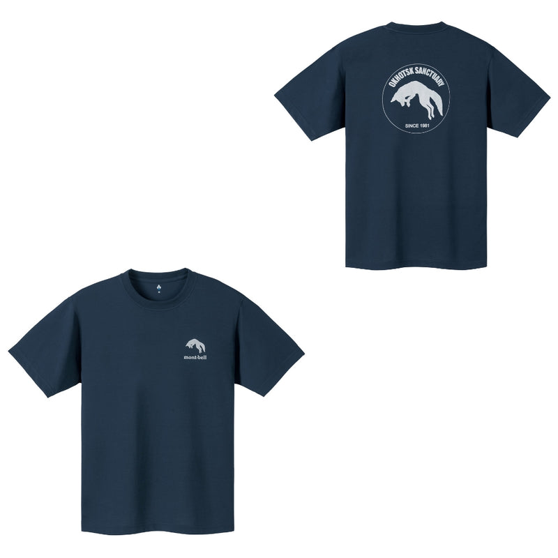 Montbell T-Shirt Unisex Wickron T Okhotsk Sanctuary - Dark Navy