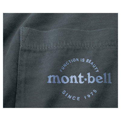 Montbell T-Shirt Men's Wash Out Cotton T Gray Navy Red