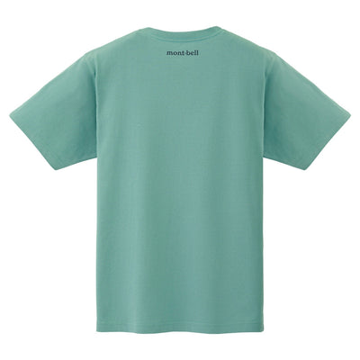 Montbell T-Shirt Unisex Pear Skin Cotton T Raichou - Jade UV Cut US Size