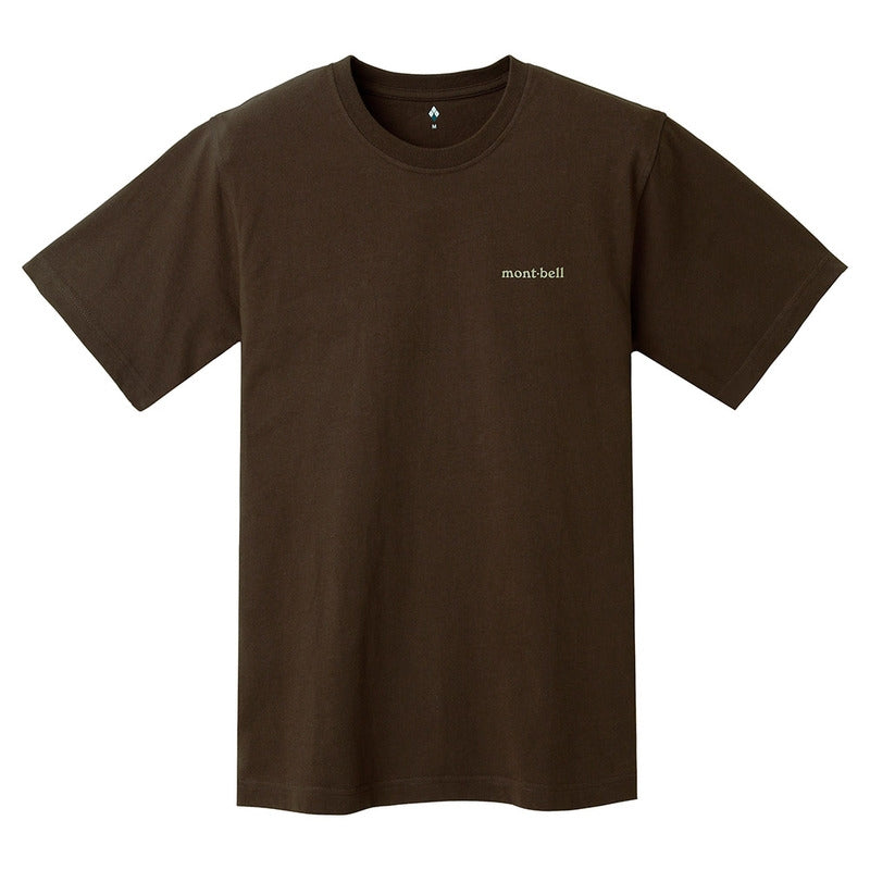 Montbell T-Shirt Unisex Pear Skin Cotton T Taka - Chocolate UV Cut