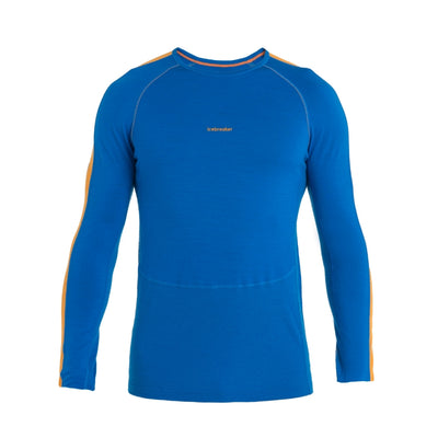 icebreaker Merino Base Layer Men's 200 Zoneknit™ Long Sleeve Crewe Thermal Top - Loden Lazurite