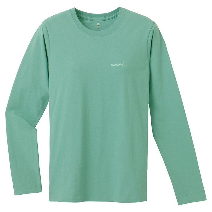 Montbell T-Shirt Women's Pear Skin Cotton Long Sleeve T - Everyday Hiking Trekking Firstlayer
