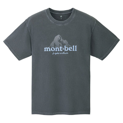 Montbell T-Shirt Wash Out Cotton T Dot Logo Unisex - Brown Navy