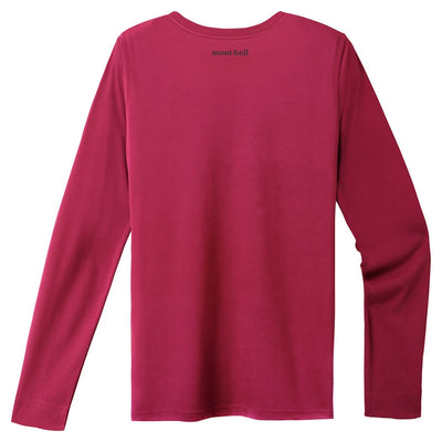 Montbell T-Shirt Women's Wickron Long Sleeve T Rope - Everyday Hiking Trekking Firstlayer
