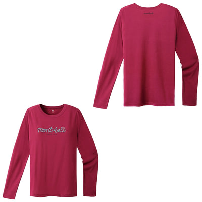 Montbell T-Shirt Women's Wickron Long Sleeve T Rope - Everyday Hiking Trekking Firstlayer