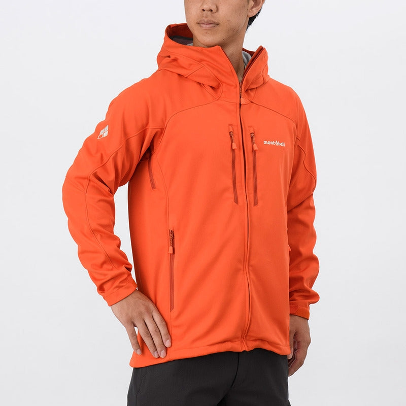 Montbell Soft Shell Men's CLIMABARRIER Hooded Jacket | X-Boundaries