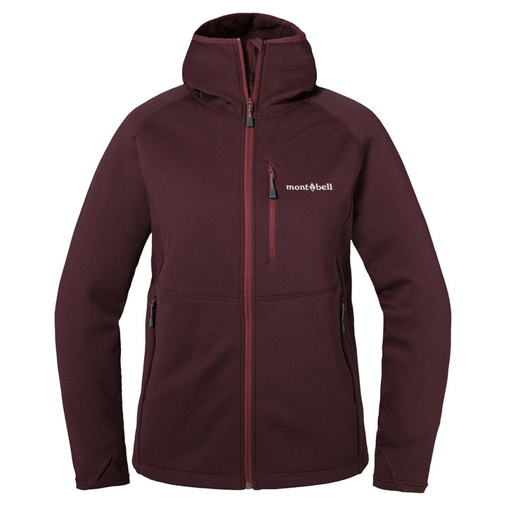 Montbell Jacket Women's Trail Action Hooded - Stretch CLIMAPLUS® Wine Red