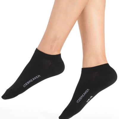 icebreaker Merino Women's Lifestyle Fine Gauge No Show Socks - Black Casual Everyday